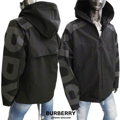 【クーポン】 バーバリー BURBERRY メンズ アウター ジャケット ロゴ スリーブ/ショルダー部分BURBERRYロゴ・フーデッドジップジャケット ブラック 8043858 128660 A1189 【AAA2616269115】(92340円)