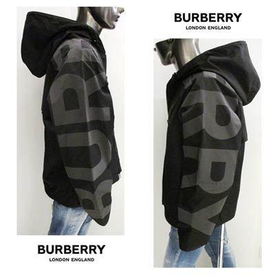 【クーポン】 バーバリー BURBERRY メンズ アウター ジャケット ロゴ スリーブ/ショルダー部分BURBERRYロゴ・フーデッドジップジャケット ブラック 8043858 128660 A1189 【AAA2616269115】(92340円)