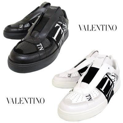 ヴァレンティノ VALENTINO メンズ 靴 スニーカー ロゴ 2color シューレースオフデザイン・マルチVLTNロゴ付ローカットスニーカー ホワイト/ブラック バレンチノ