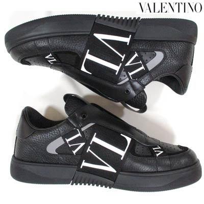 【ほぼ未使用】 ヴァレンティノ VALENTINO メンズ 靴 スニーカー ロゴ 2color シューレースオフデザイン・マルチVLTNロゴ付ローカットスニーカー ホワイト/ブラック バレンチノ 【1430532665】(50490円)