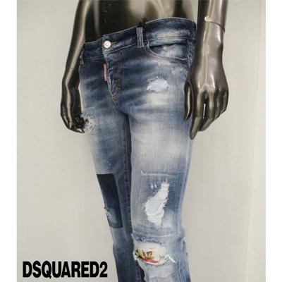 ディースクエアード レディース DSQUARED2 レディース パンツ ボトムス デニム ロゴ ジーンズ デニム クラッシュダメージ