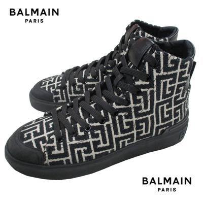 バルマン BALMAIN メンズ 靴 スニーカー シューズ ロゴ 総柄モノグラムロゴ・タン部分BALMAIN  PARISロゴ・バックソールブランドロゴ入りハイカットスニーカー :220123-037:ガッツブランドショップ - 通販 - Yahoo!ショッピング