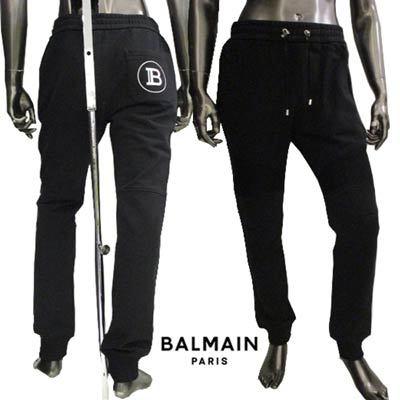 バルマン BALMAIN エンボスBロゴ バイカー スウェットパンツ ボトムス