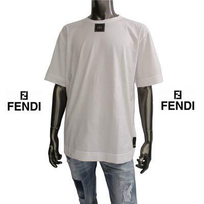 フェンディ FENDI メンズ トップス Tシャツ 半袖 ロゴ 2color ネック 
