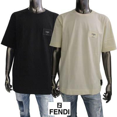 フェンディ FENDI メンズ トップス Tシャツ 半袖 2color チェスト部分ロゴラベル・裾部分タグ付きTシャツ ライトベージュ/ブラック  FY0936 A9RL F15A5/F0QA1 :220307-062:ガッツブランドショップ - 通販 - Yahoo!ショッピング