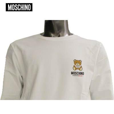 モスキーノ MOSCHINO メンズ トップス Tシャツ 長袖 ロンT ロゴ 2color