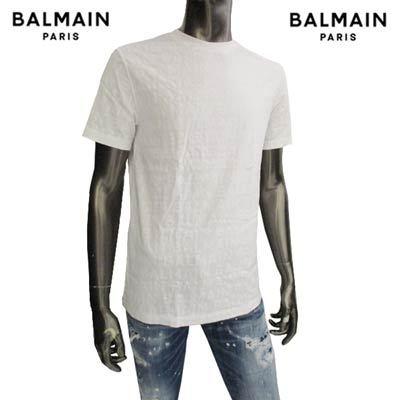 バルマン BALMAIN メンズ トップス Tシャツ 半袖 ロゴ 2color 総柄