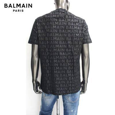 バルマン BALMAIN メンズ トップス Tシャツ 半袖 ロゴ 2color 総柄