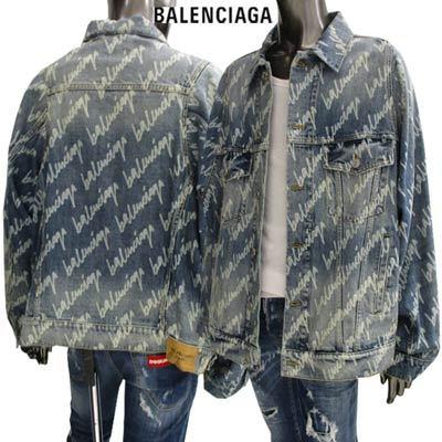 バレンシアガ BALENCIAGA レディース アウター ジャケット デニム ロゴ ユニセックス可 総柄Alloverプリントロゴ 刻印ボタン バック　 デニムジャケット :220511-003:ガッツブランドショップ - 通販 - Yahoo!ショッピング