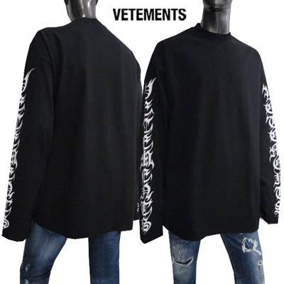 ヴェトモン VETEMENTS メンズ トップス Tシャツ ロンT 長袖 ロゴ スリーブ部分ロゴプリント バックネック部分VETEMENTS刺繍ロゴ  ロングTシャツ :220726-039:ガッツブランドショップ - 通販 - Yahoo!ショッピング