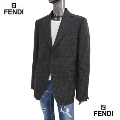 フェンディ テーラードジャケット メンズ FENDI ズッカ柄 FFモノグラム