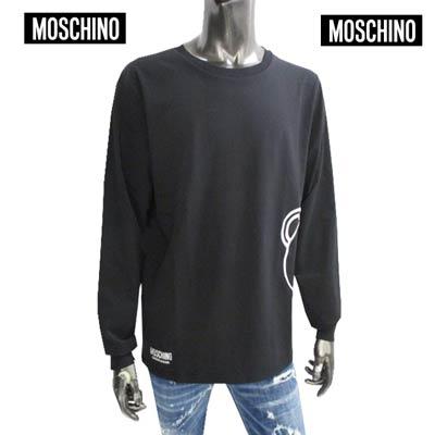 モスキーノ MOSCHINO メンズ トップス Tシャツ 長袖 ロンT ロゴ サイド