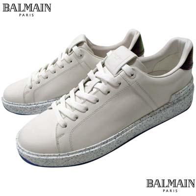 秋冬の主役◎ バルマン スニーカー 靴 メンズ BALMAIN オーロラカラー ブルーソール マルチロゴ 白 AM1VI288 LCLW 0FA 【XUR1045316834】(36894円)