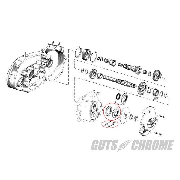 GUTS CHROME（ガッツ クローム） メインシャフトシールリテーナー