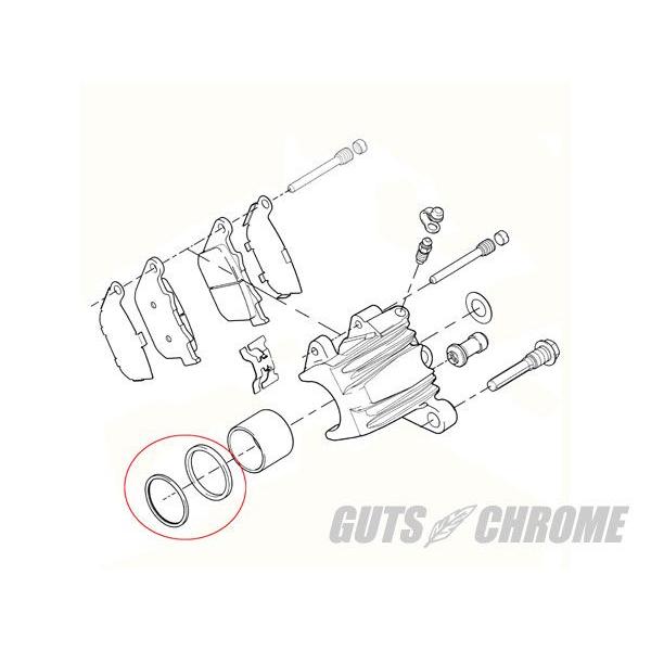 GUTS CHROME（ガッツ クローム） DSI製 リアキャリパーシール04以降XL