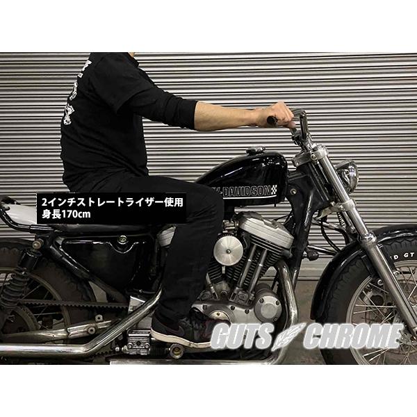 ハーレー ハンドル 2000-0510 クローム　MX BAR ヘコミ(ディンプル)有 1インチ(25.4mm)径