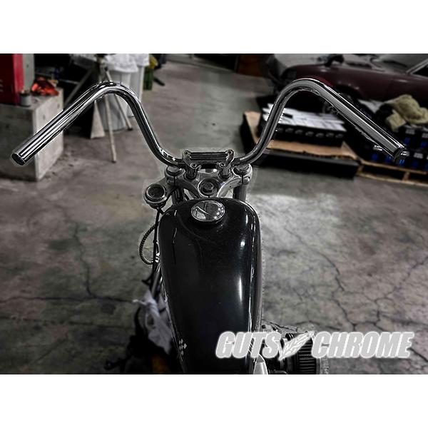 wlanガッツクローム　ハーレー用 LOW RISE BAR へこみ無し GUTS CHROME（ガッツ クローム） ハーレー ハンドル クローム