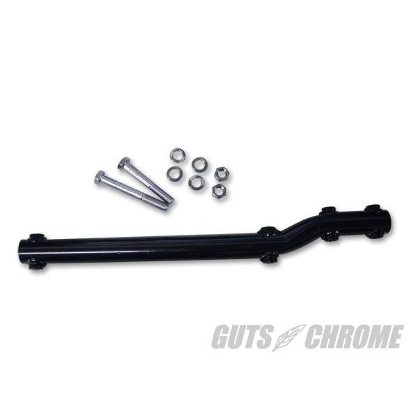 は*ね様 ショベルヘッド　マフラー　ステー付き GUTS CHROME（ガッツ クローム） 1958-84年FL用 左側マフラーステー