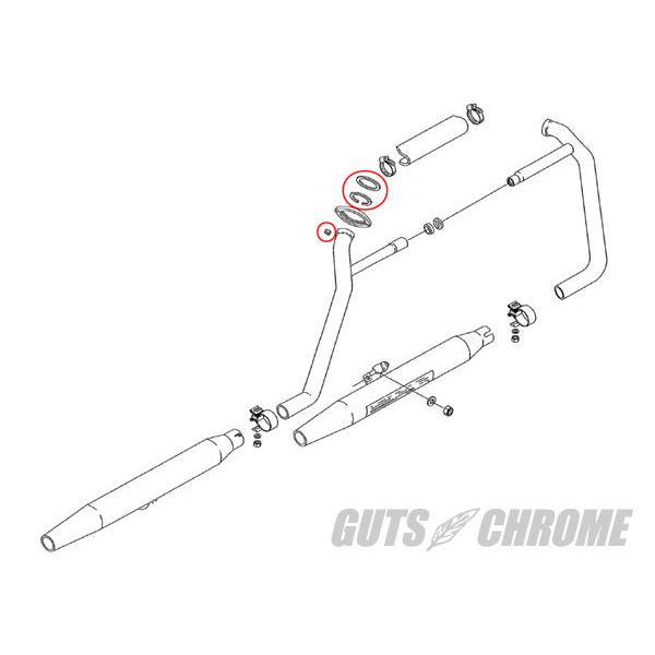 GUTS CHROME（ガッツ クローム） ハーレー マフラー ガスケット