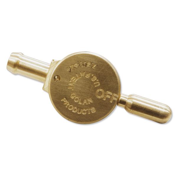 ○GOLAN クリックスリックガスコック 22mmナット ブラス ストレート