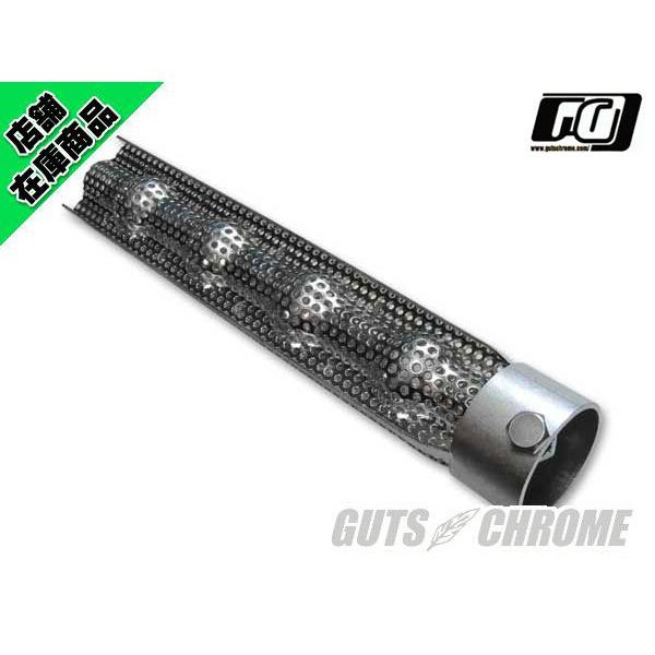 rpm管サイレンサー　パンチングメッシュ加工 GUTS CHROME（ガッツ クローム） ハーレー サイレンサー 1-3/4