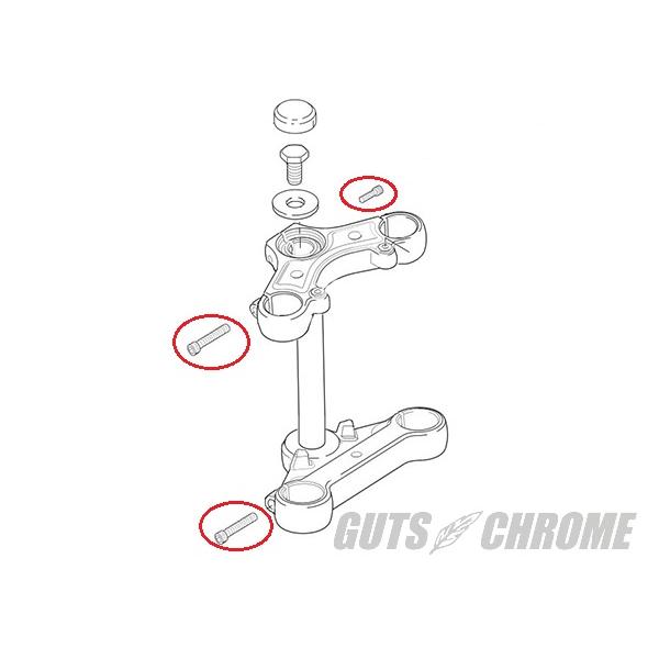 ○トリプルツリー マウントボルトキット : ガッツクローム - 通販