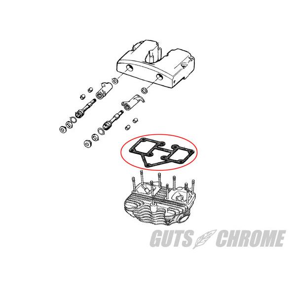 ロッカーカバーガスケットペーパー 0.031 1966-84年 ショベルビッグツイン｜gutschrome｜02