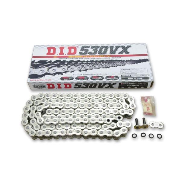 DIDチェーン 530VX3 104コマ シルバー 新品 GS400 Webike | DID ダイドー VXシリーズチェーン 428VX スチール