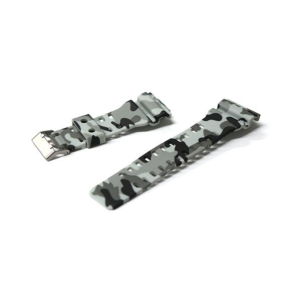 G-SHOCK GA-110 シルバー/ゴールド ラバーベルト ジーショック Gショック GA-100 GA-110 GD-120 GA-300 etc 互換 ベルト