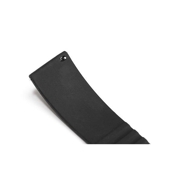 腕時計 ラバー ベルト 14mm 16mm 18mm 20mm 22mm 黒 プッシュ式 D