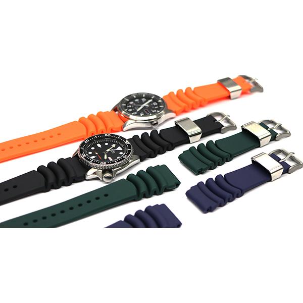 ボーイズサイズ SEIKO ダイバーズウォッチ 200m ラバーベルト セイコー ダイバーズ ラバー ベルト 22mm ウレタン ステンレスループ