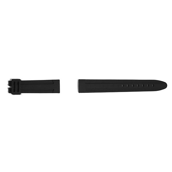 腕時計 ラバー ベルト 黒 22mm 24mm ブラック シリコン プッシュ式 D 
