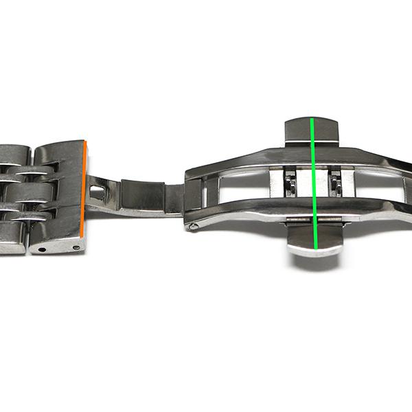 腕時計 Dバックル ステンレス ベルト 交換用 プッシュ式 16mm 18mm