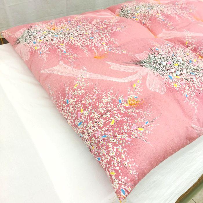 ピンク 花柄 純綿布団セット