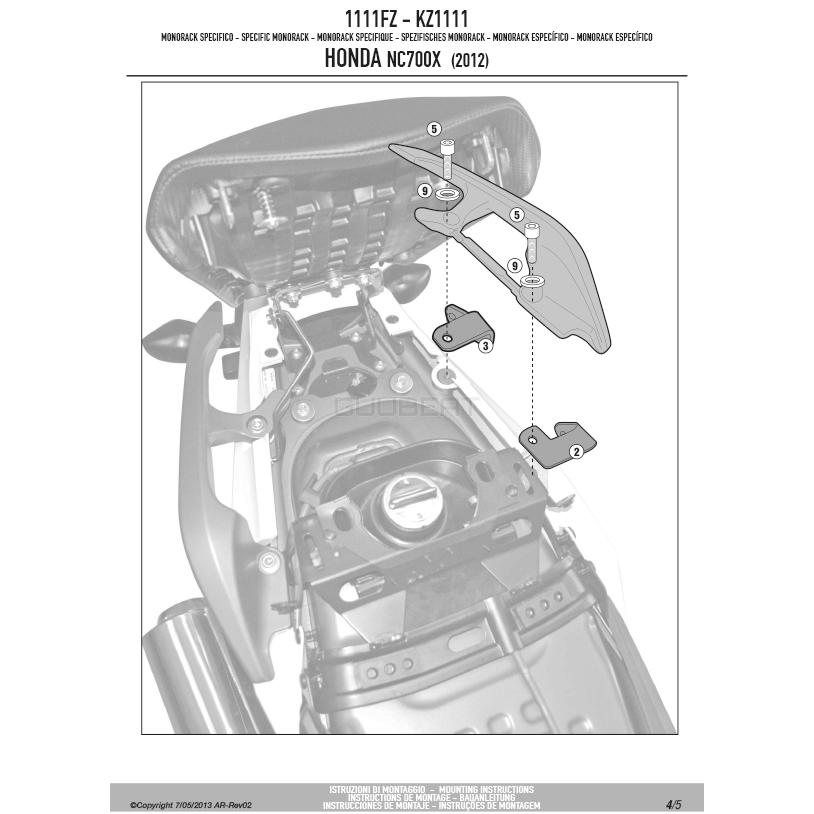GIVI（ジビ） GIVI 1111FZ キャリア モノラック（MONORACK）トップ