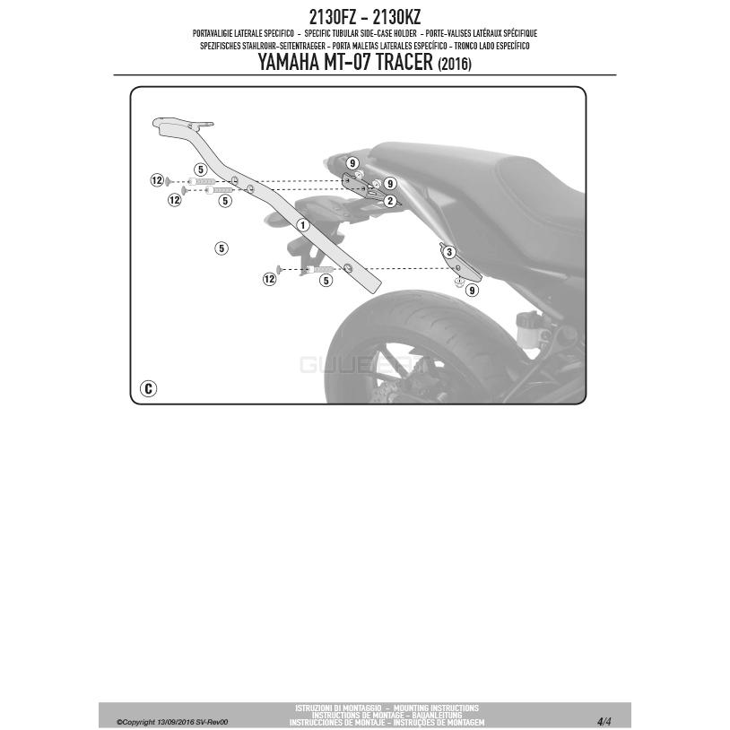 GIVI 2130FZ リアキャリア モノラック MONORACK/YAMAHA GIVI 2130FZ リアキャリア モノラック MONORACK/YAMAHA