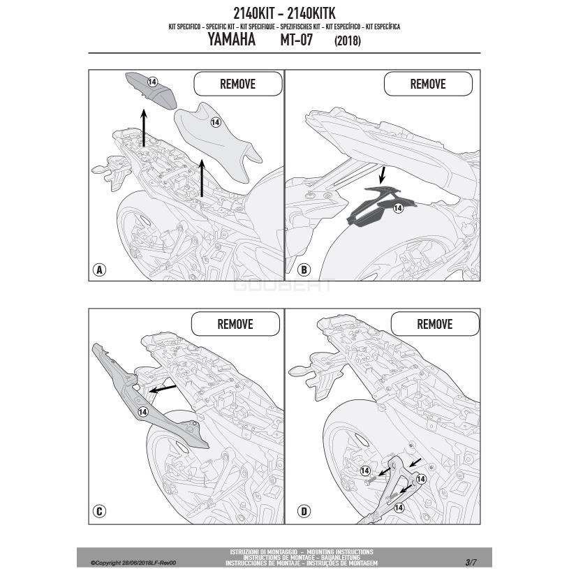 GIVI（ジビ） 【セール5/25まで】GIVI 2140KIT 取付キット EASYLOCK