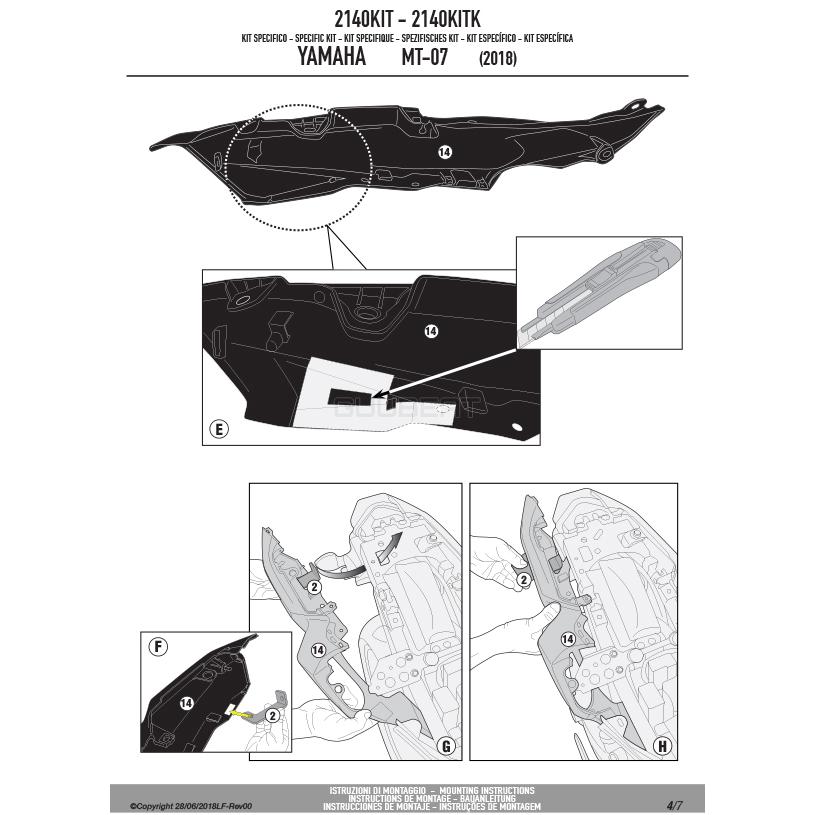 GIVI（ジビ） GIVI 2140KIT 取付キット EASYLOCK（イージーロック
