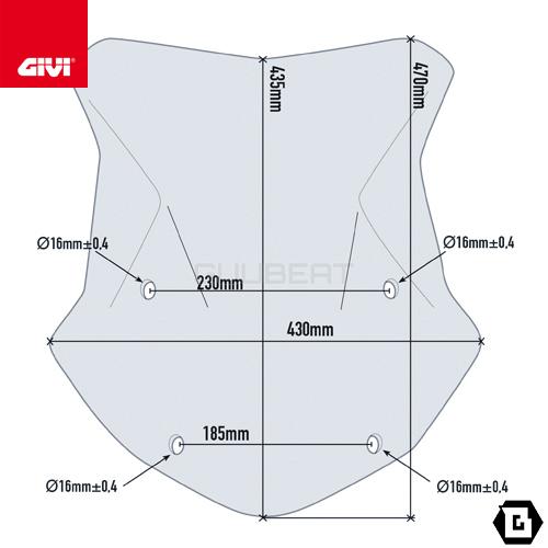 GIVI 5124D スクリーン/BMW R 1250 GS / BMW ADVENTURE 1200 GIVI 5124D スクリーン/BMW R 1250 GS / BMW ADVENTURE 1200