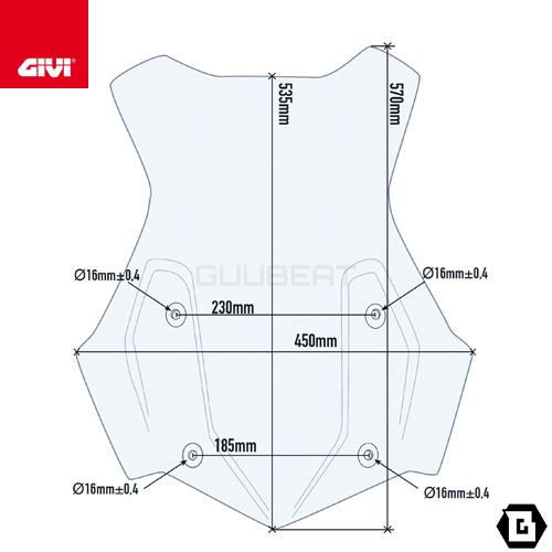 GIVI 5124DT スクリーン/BMW R 1250 GS / BMW ADVENTURE 1200 GIVI 5124DT スクリーン/BMW R 1250 GS / BMW ADVENTURE 1200