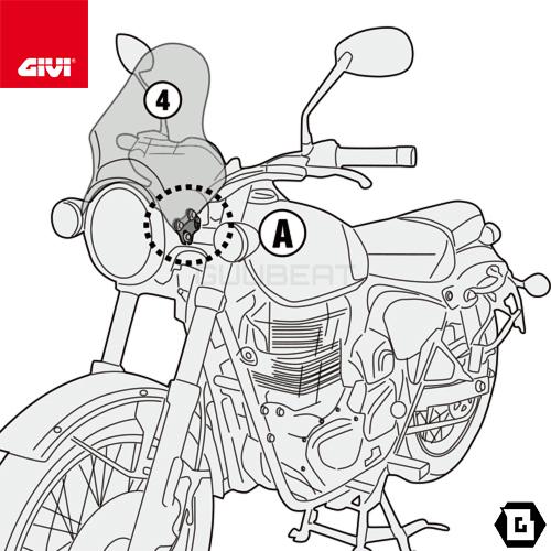 GIVI（ジビ） GIVI A201 ユニバーサルスクリーン スモーク 29.5×32.5cm