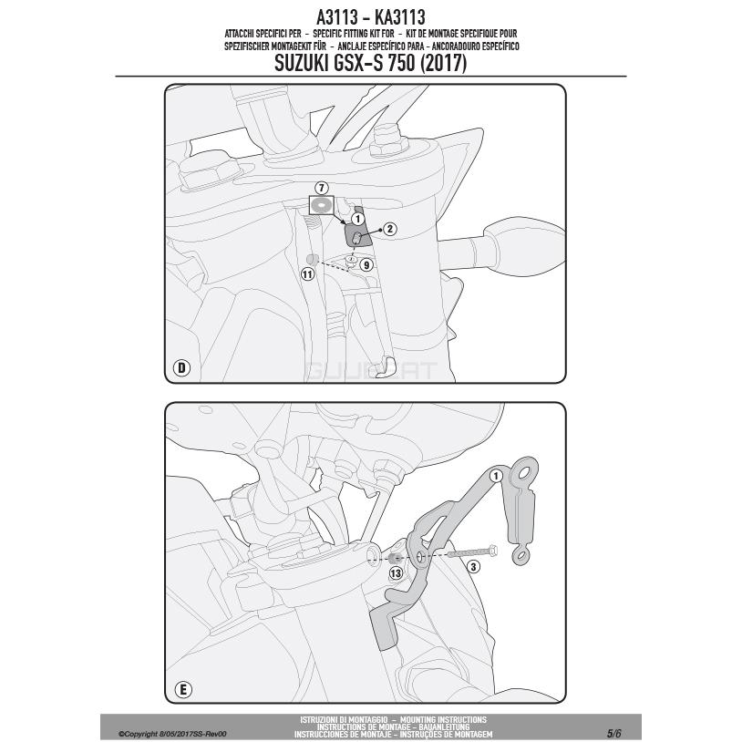 GIVI（ジビ） GIVI A3113 スモークスクリーン 汎用 小型ウインド