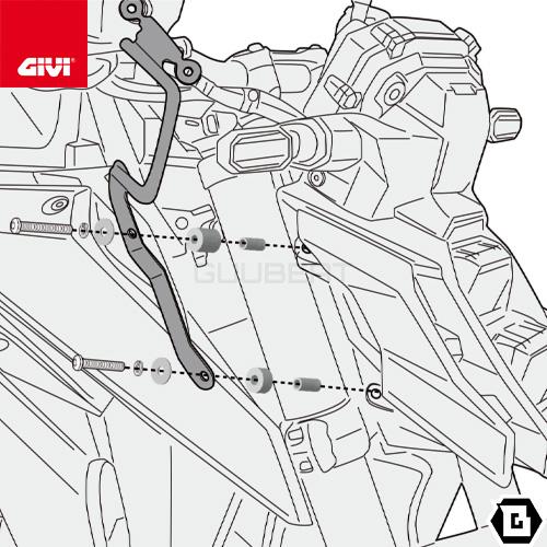 GIVI A3122A スクリーン3122S専用 取付キット フィッティングキット｜SUZUKI GSX-S 1000 対応_2