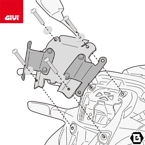 GIVI（ジビ） GIVI A4137A スクリーン4137A専用 取付キット