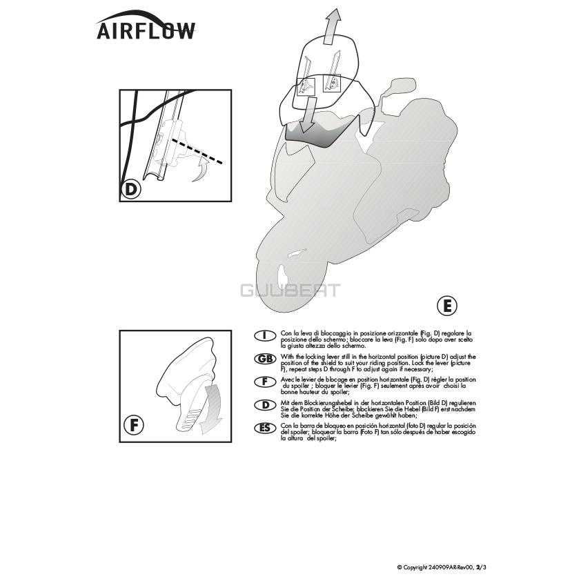 GIVI（ジビ） 【セール7/1まで】GIVI AF7716 クリアスクリーン Airflow