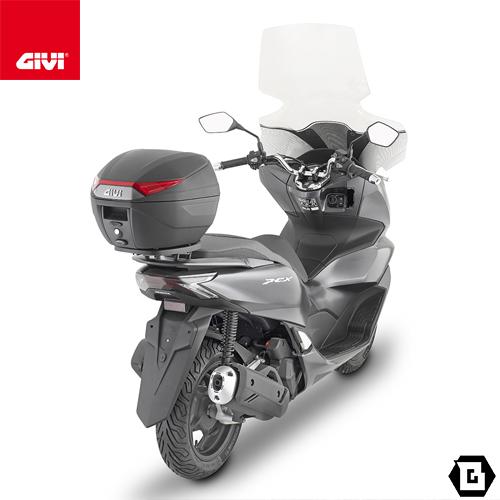 GIVI トップケース＆ベース 30L ジビ(GIVI) MONOLOCK 30L トップケース C30 ブラック/レッド