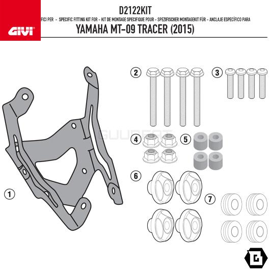 GIVI D2122KIT フィッティングキット ステー スクリーン用／YAMAHA MT 