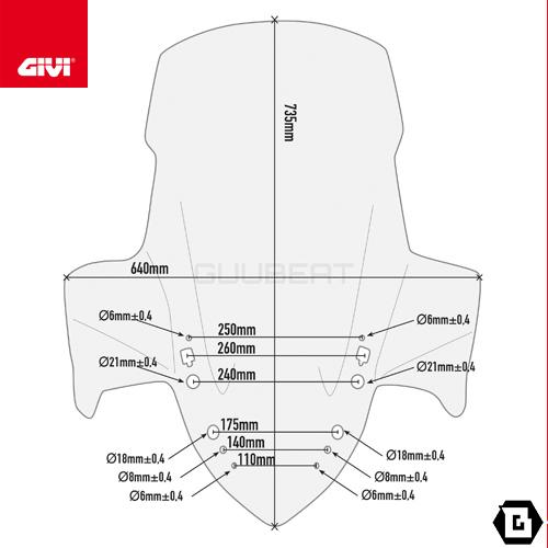 GIVI 【セール!4/30 23:59まで】GIVI D2136ST スクリーン GIVI 【セール!4/30 23:59まで】GIVI D2136ST スクリーン