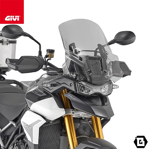 TRIUMPH ロングシールド　【希少】 GIVI（ジビ） 【セール12/14まで】GIVI D6415S スモークスクリーン