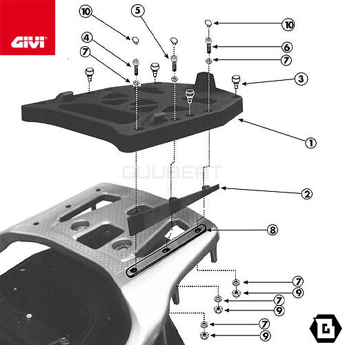 GIVI（ジビ） GIVI E213 リアキャリア リアラック トップケース用